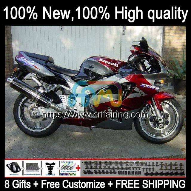 Body Kit For KAWASAKI NINJA ZX900 ZX-9R ZX Red grey new 9 R 900 CC